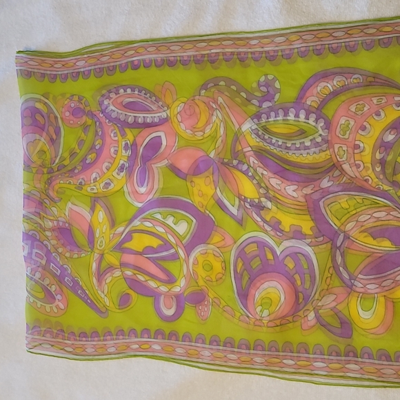 Burmel scarf silk blend vintage hand rolled - Picture 1 of 11